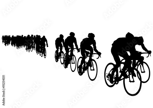 Sport man whit bike on white background