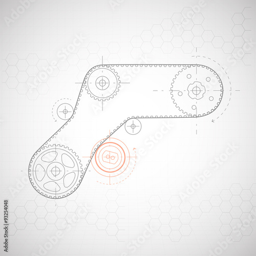 To the scheme of a belt drive. Technical background
