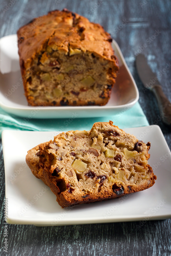 Apple and walnut teabread Apple and walnut teabread