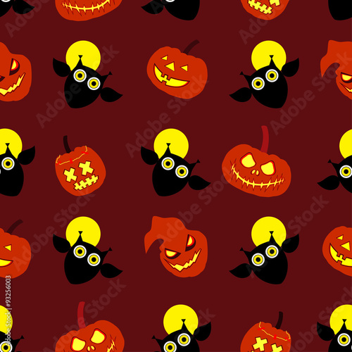 Seamless decorative vector background Happy Halloween