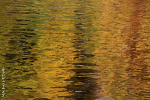 texture of a dark autumn water in the river