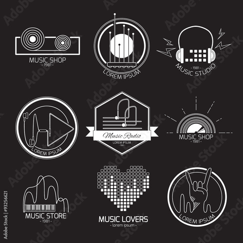 Music logos and signs