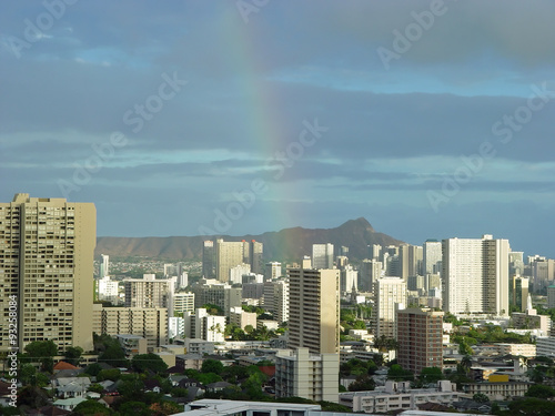 Rainbow over Honolulu 
