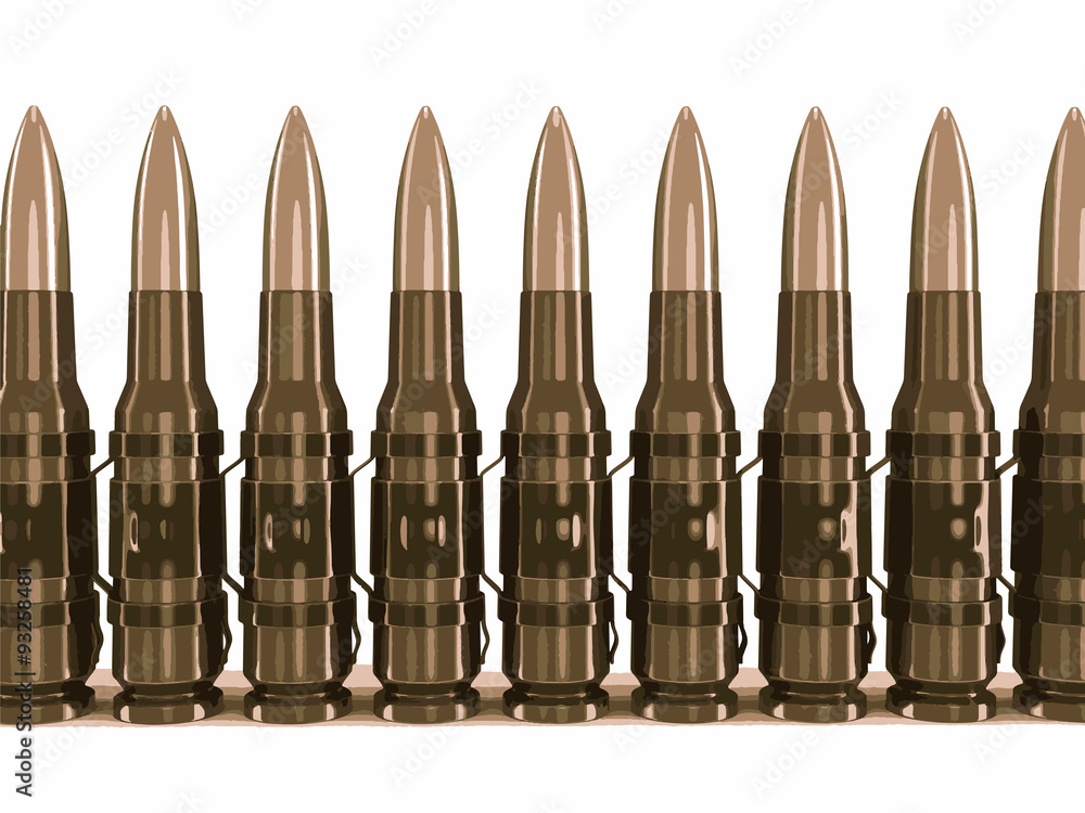 Machine-gun belts (clipping path included) Machine-gun belts (clipping path included)
