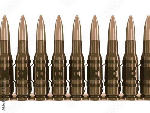 Machine-gun belts (clipping path included)