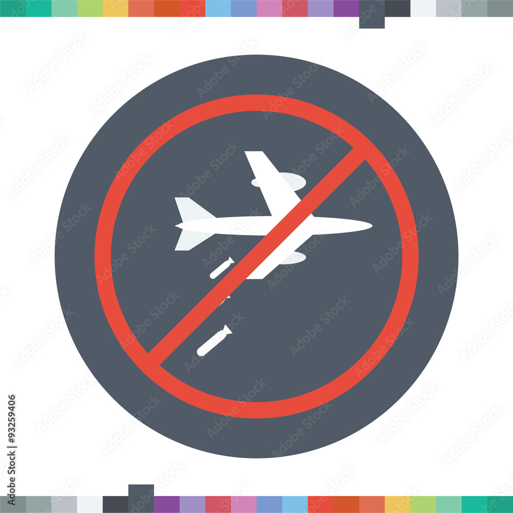 Obraz premium No bombing icon.