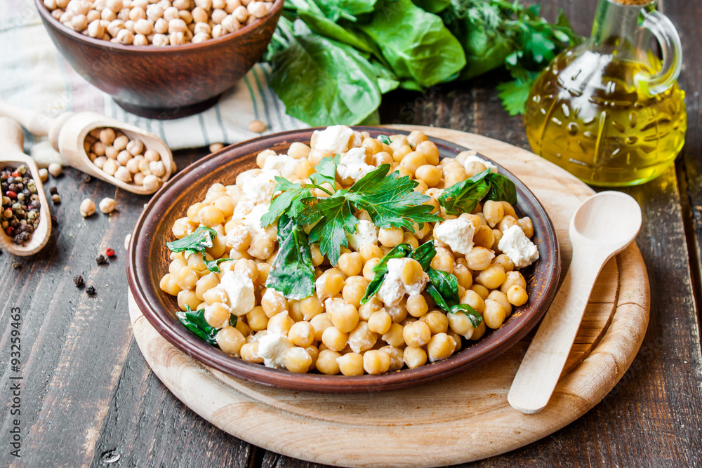 chickpeas with spinach and feta chickpeas with spinach and feta