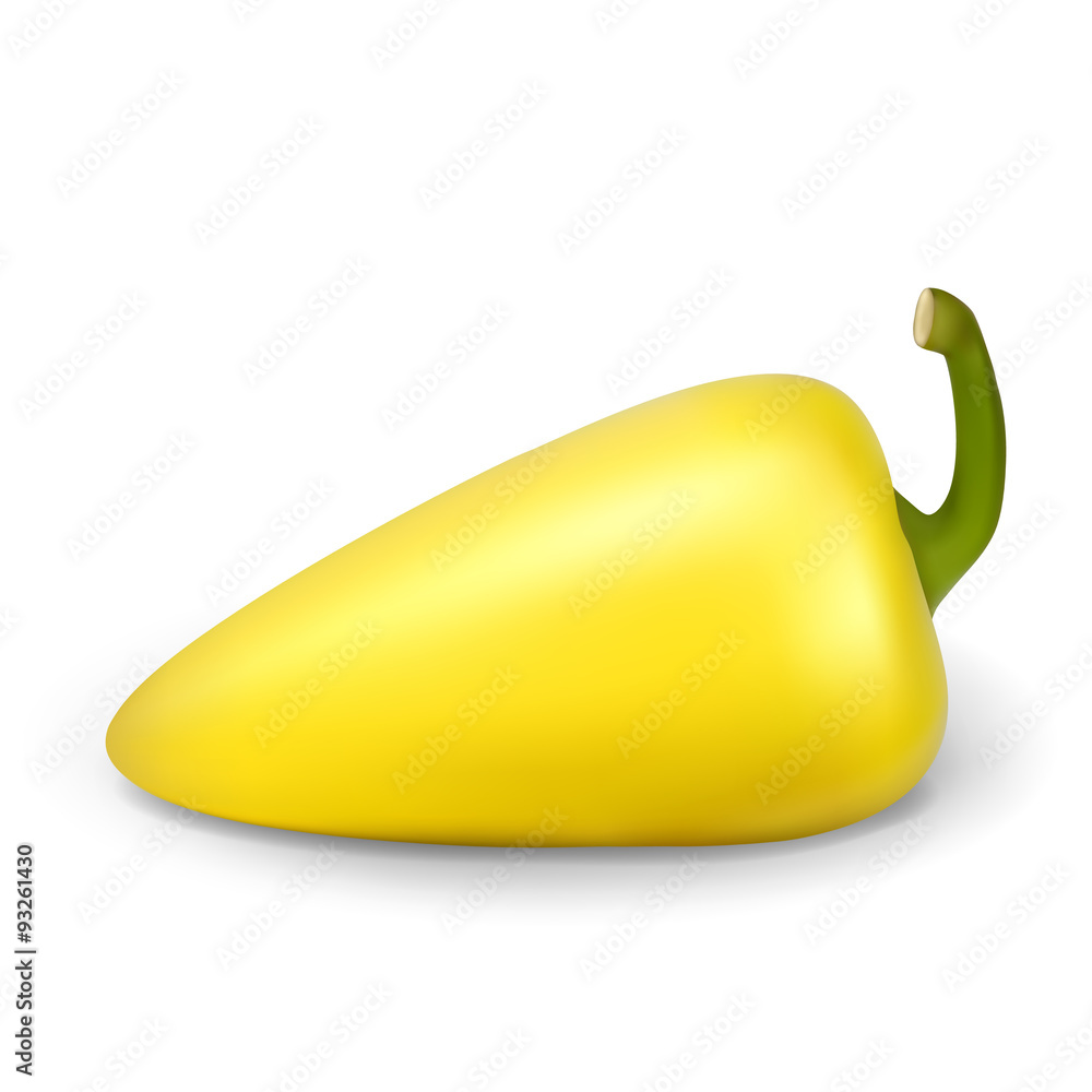 Realistic pepper. Vector illustration contains gradient mesh. Realistic pepper. Vector illustration contains gradient mesh.