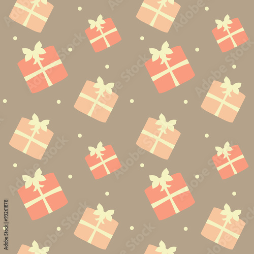 cute lovely pastel presents seamless vector pattern background illustration