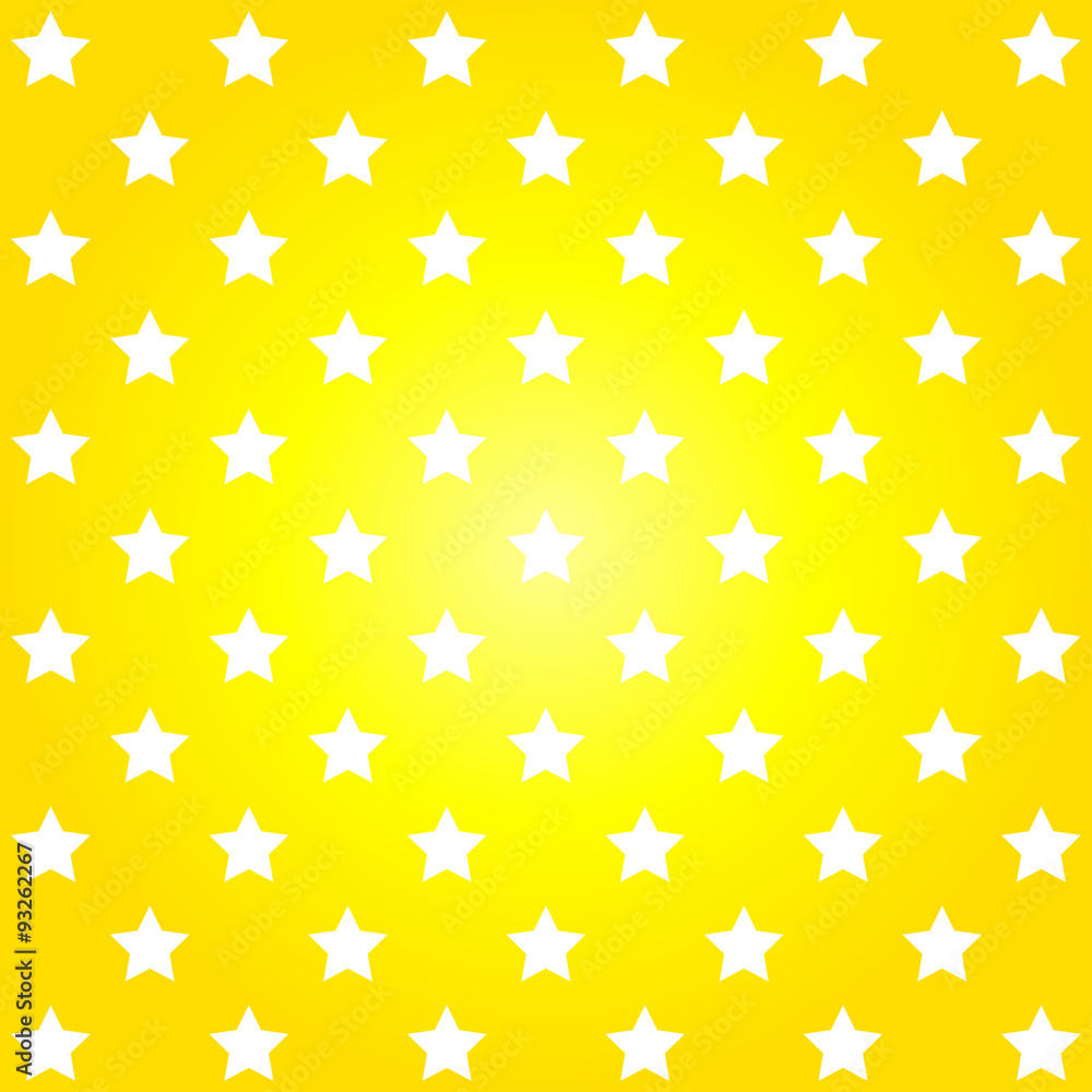 Bright yellow abstract pattern with stars