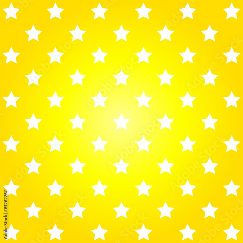 Bright yellow abstract pattern with stars