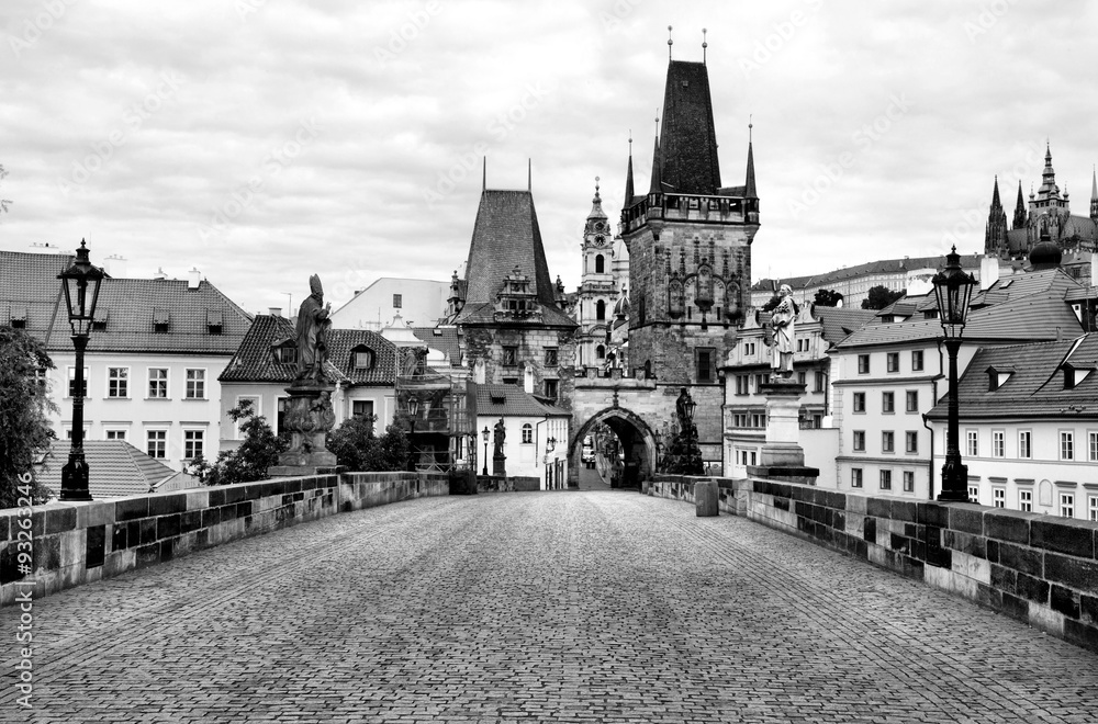 Historic Charles Bridge in Prague, Czech Republic Historic Charles Bridge in Prague, Czech Republic