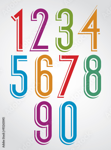 Colorful comic narrow numbe...