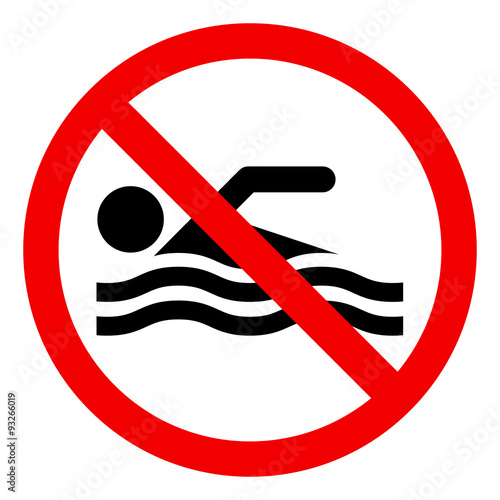 No Swimming Sign 001
