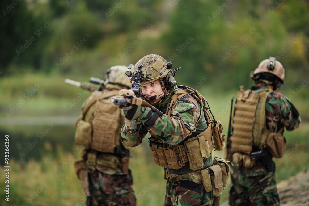 Fototapeta premium U.S. Army soldiers during the military operation