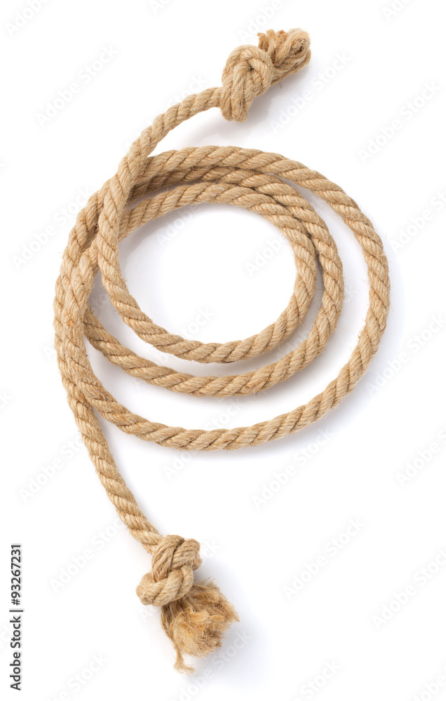 ship rope isolated on white