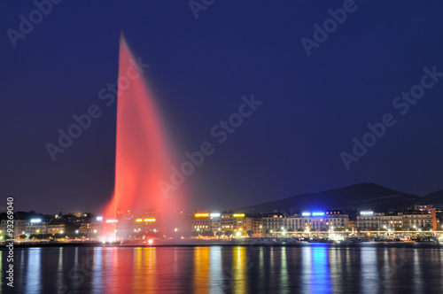 Jet d'eau fountain in Geneva, switzerland 