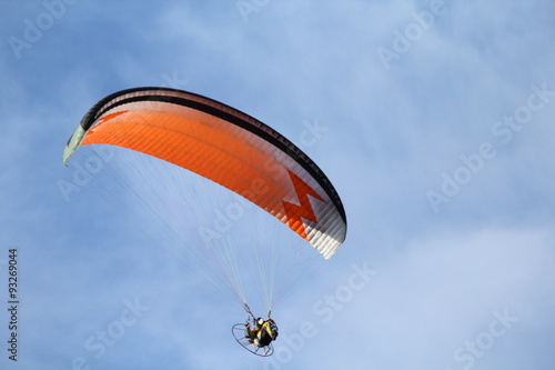 Some pilots  paragliders  make the spectacular perform