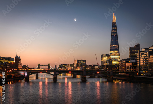 The Shard and River Thames, London photo