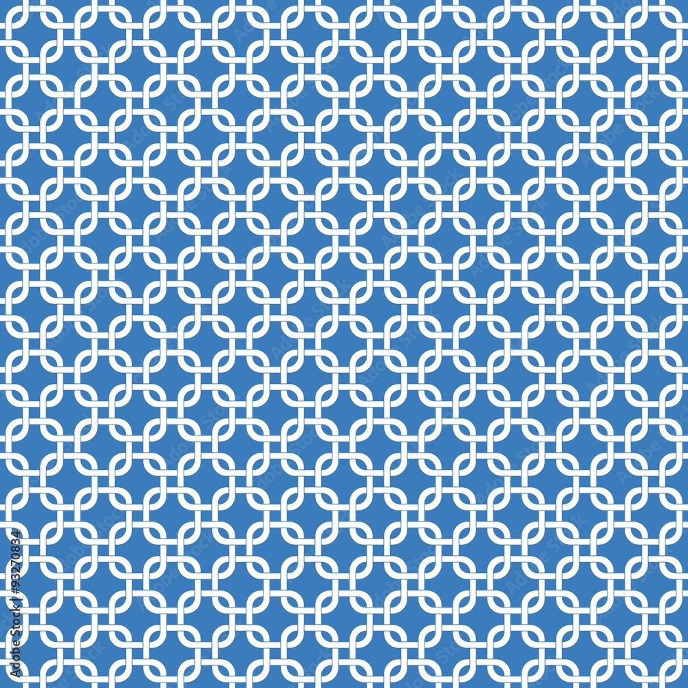 Blue Square Chains Seamless Pattern
