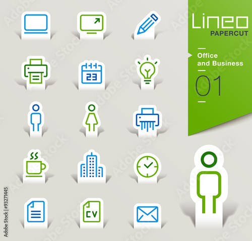 Lineo Papercut - Office and Business outline icons