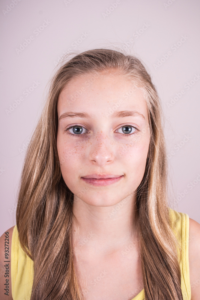 Portrait of beautiful blond girl Portrait of beautiful blond girl