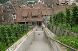 Stair from Munot fortifiction. Schaffhausen, Switzerland.