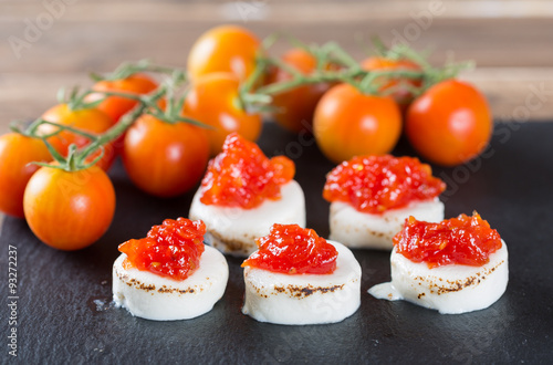 Goat cheese with tomato jam