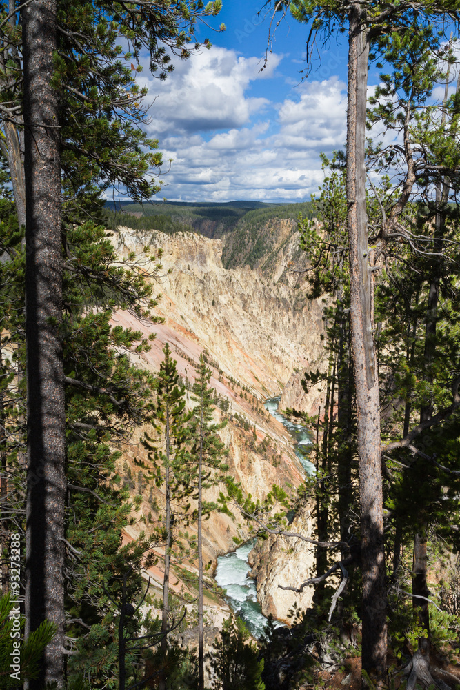 Yellowstone Canyon as seen from the Grand View lookout