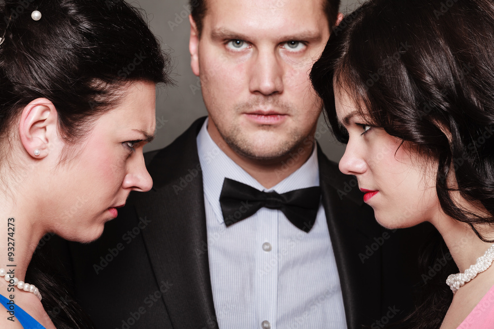 Relations between men and women - triangle. Relations between men and women - triangle.