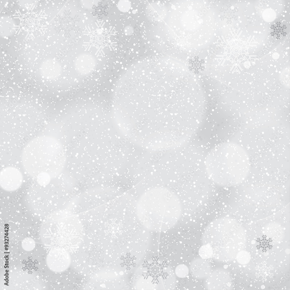 Abstract winter silver snowflakes background Abstract winter silver snowflakes background