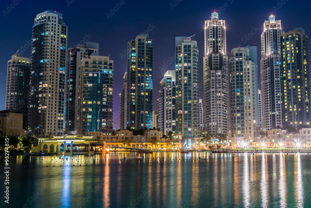 Dubai downtown. East, United Arab Emirates architecture