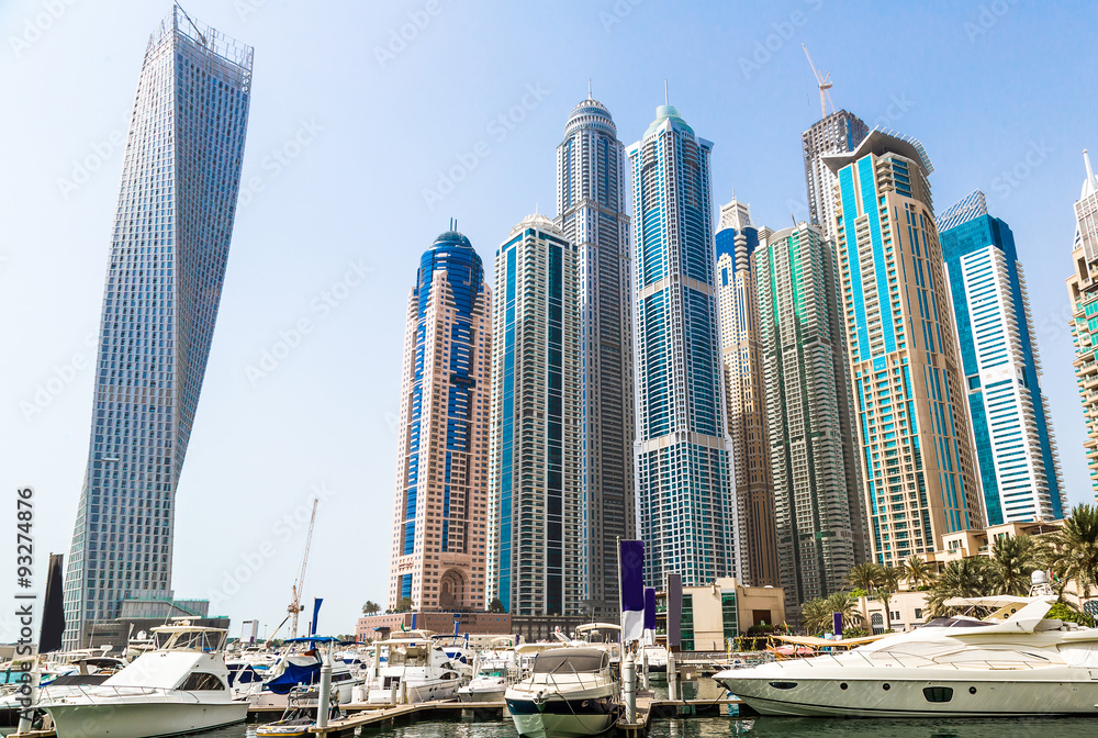 Naklejka premium Dubai Marina cityscape, UAE