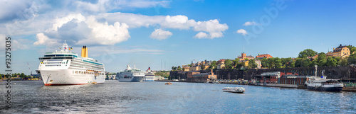 Ppanorama of the Old Town  in Stockholm, Sweden