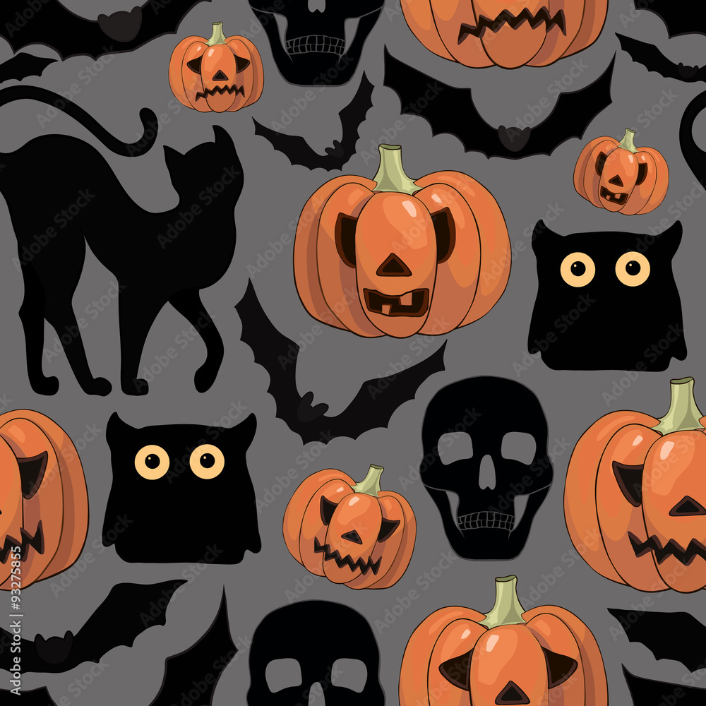 cartoon Halloween seamless pattern cartoon Halloween seamless pattern