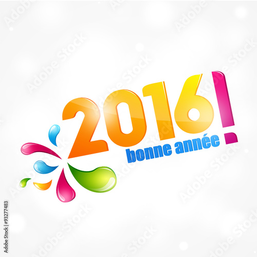 Bonne Année 2016 ! Version simple colorée