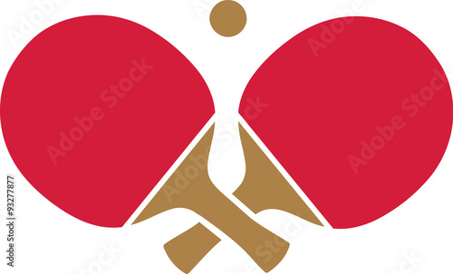 Ping pong rackets crossed