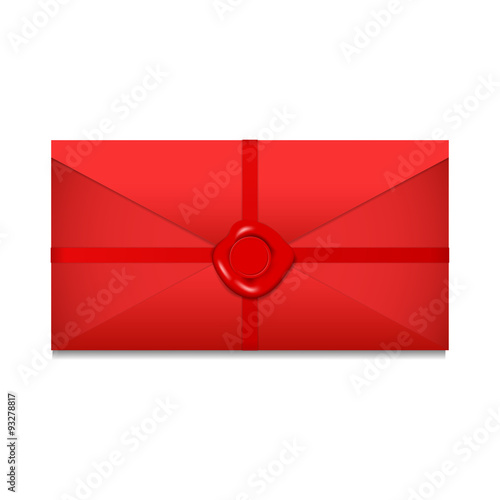 Free Download Closed envelope. Sealing wax. St. Valentine's Day concept. Vector Illustration - GFXLoad
