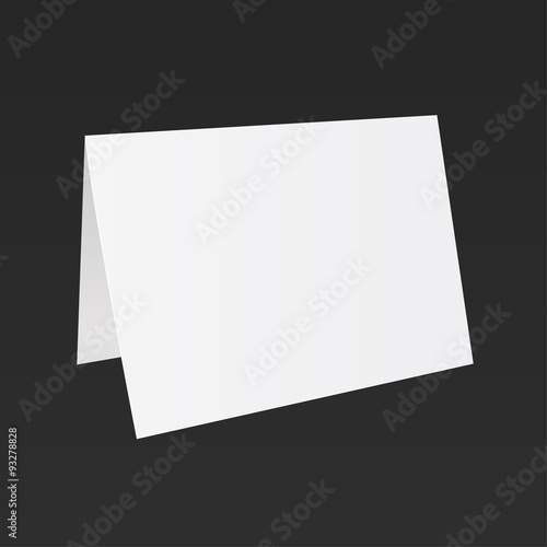 Paper on a black background mock up. Vector illustration