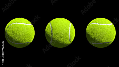 3 Different rotations of Tennis Balls.