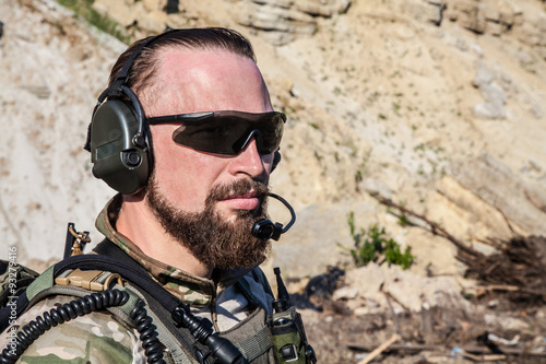 Принти на полотні Army ranger in the mountains