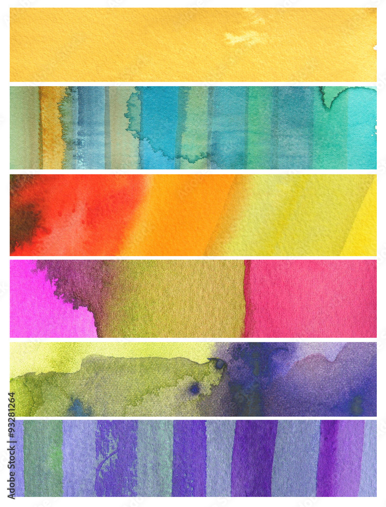 Naklejka premium abstract watercolor background collection