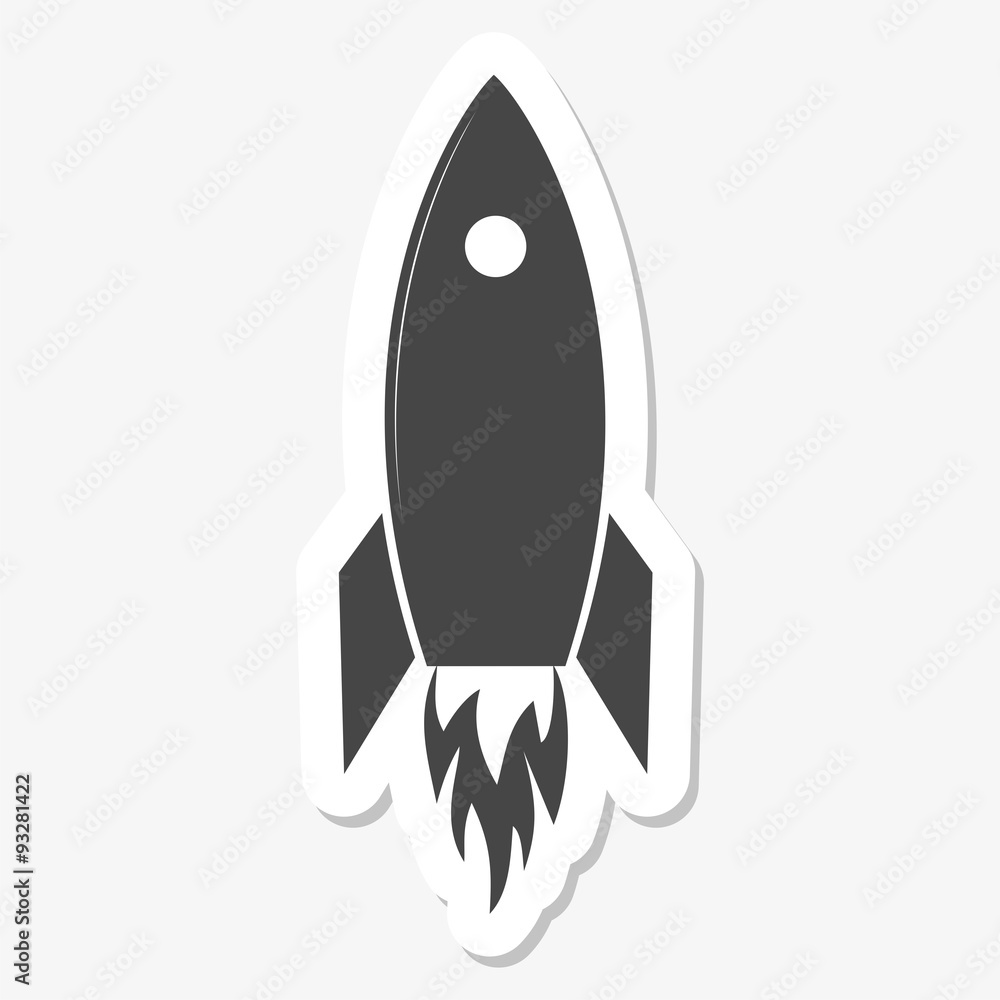 Rocket launch sticker Rocket launch sticker