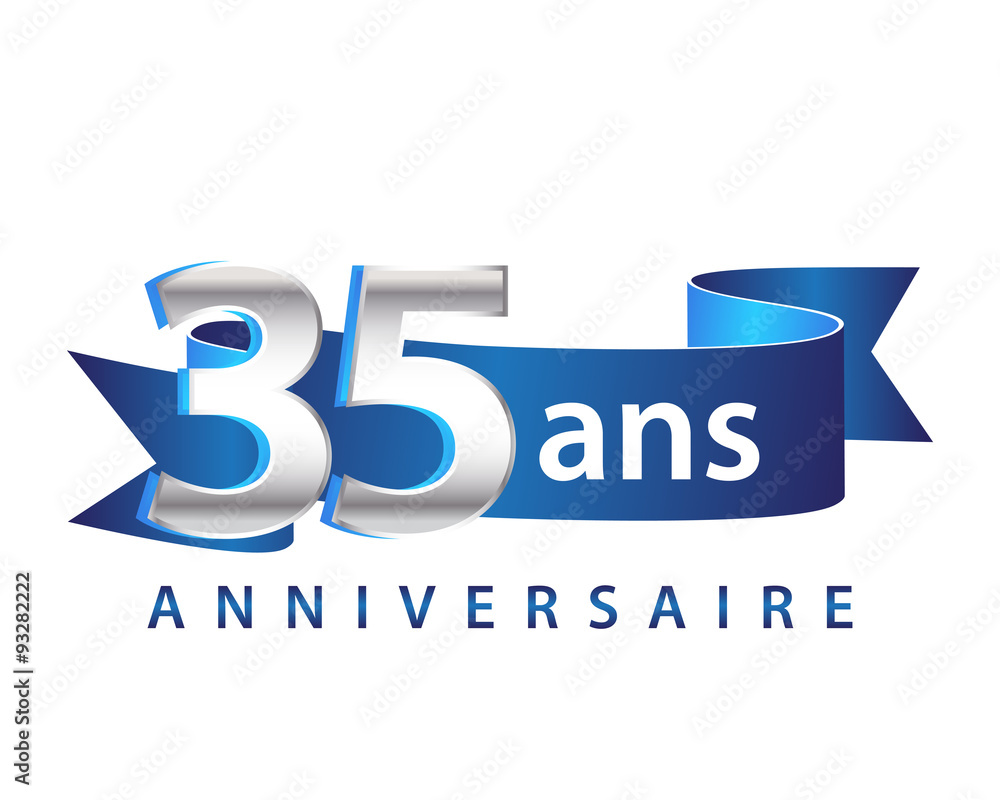 35 Ruban Bleu logo Anniversaire