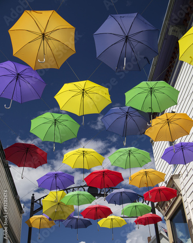 Colorful Umbrellas on Main Street photo