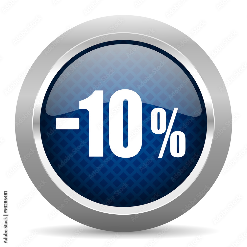 10 percent sale retail blue circle glossy web icon on white background, round button for internet and mobile app 10 percent sale retail blue circle glossy web icon on white background, round button for internet and mobile app
