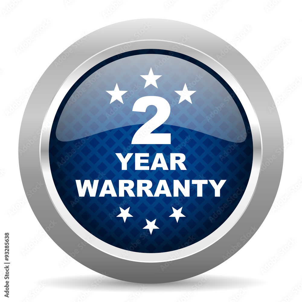 warranty guarantee 2 year blue circle glossy web icon on white background, round button for internet and mobile app warranty guarantee 2 year blue circle glossy web icon on white background, round button for internet and mobile app