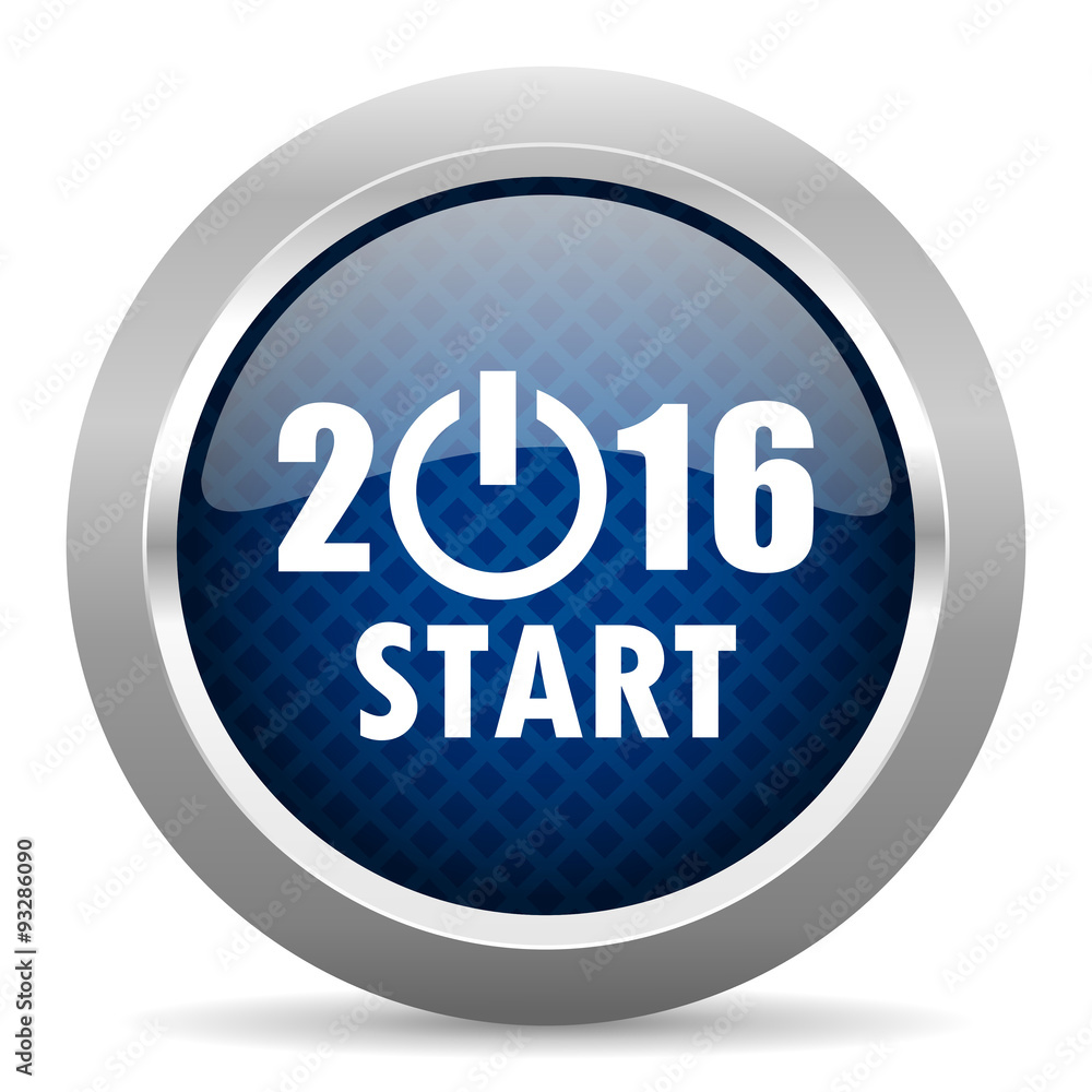 year 2016 blue circle glossy web icon on white background, round button for internet and mobile app year 2016 blue circle glossy web icon on white background, round button for internet and mobile app