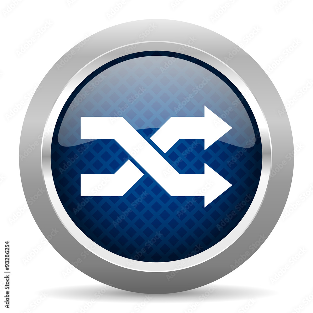 aleatory blue circle glossy web icon on white background, round button for internet and mobile app aleatory blue circle glossy web icon on white background, round button for internet and mobile app