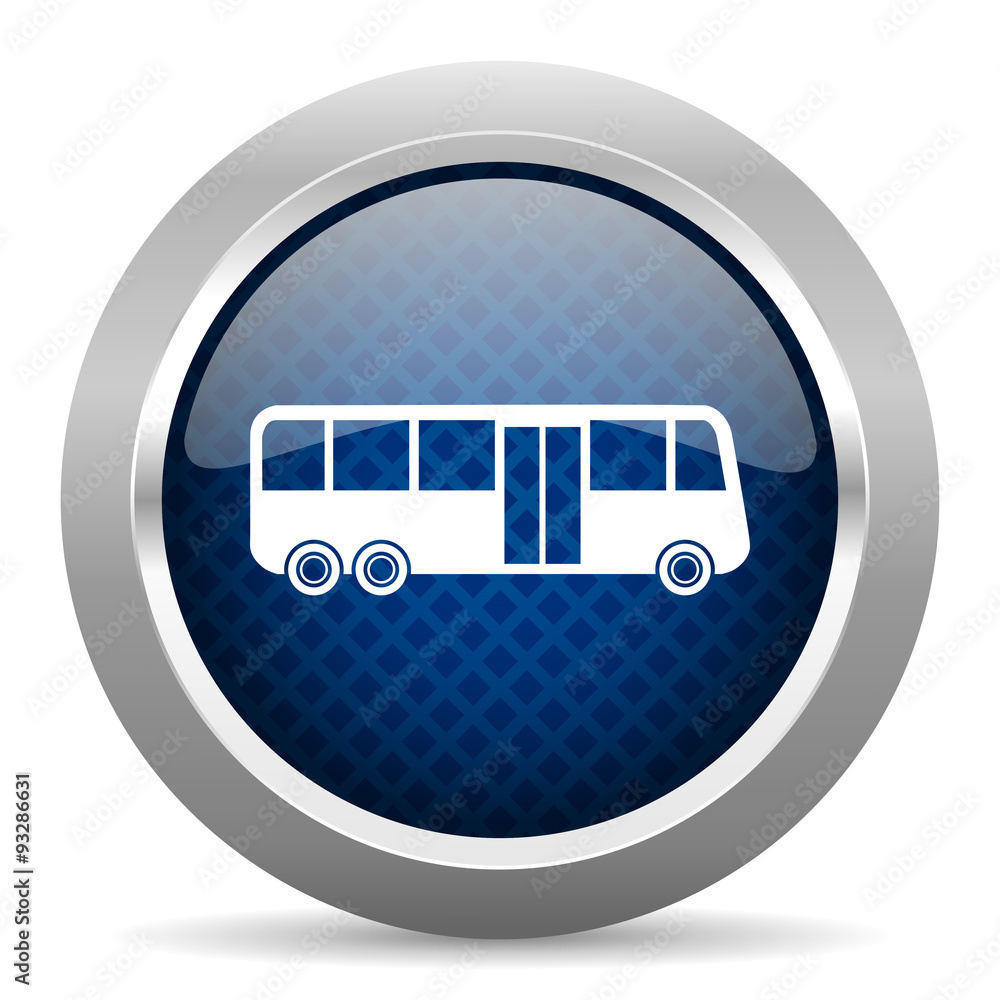 bus blue circle glossy web icon on white background, round button for internet and mobile app bus blue circle glossy web icon on white background, round button for internet and mobile app